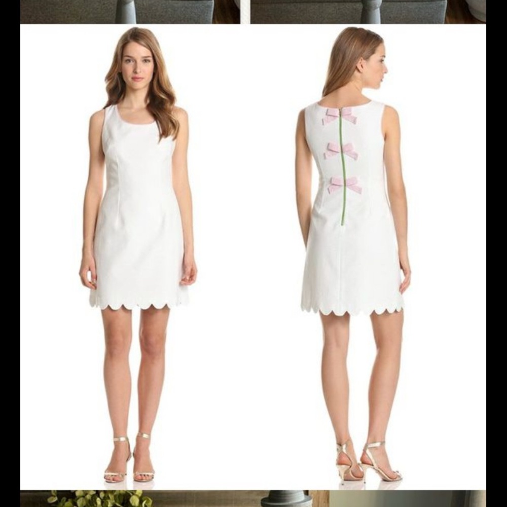 Lilly Pulitzer Nina Bow Back Scalloped Dress size 8